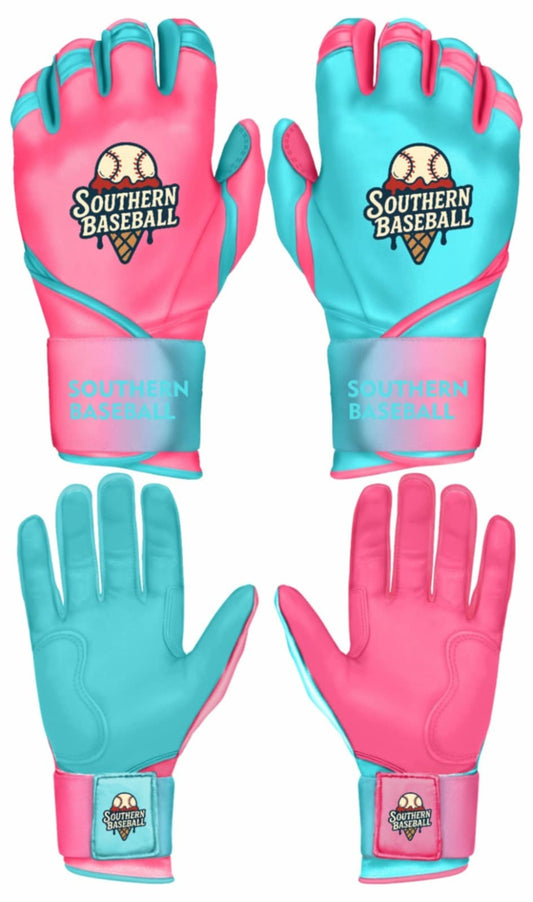 Southern Baseball Ice Cream Cone Batting Gloves