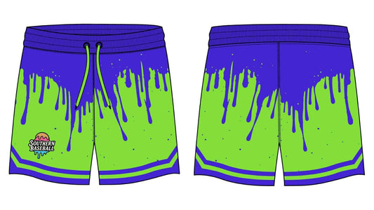 Southern Baseball Purple Drip Shorts