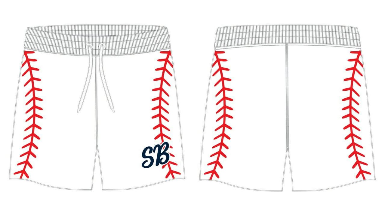 Baseball Stitch Swim Trunks