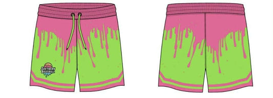 Southern Baseball Pink Drip Shorts